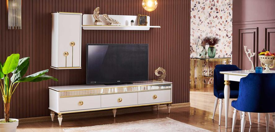 Miranda TV Unit Set (White)